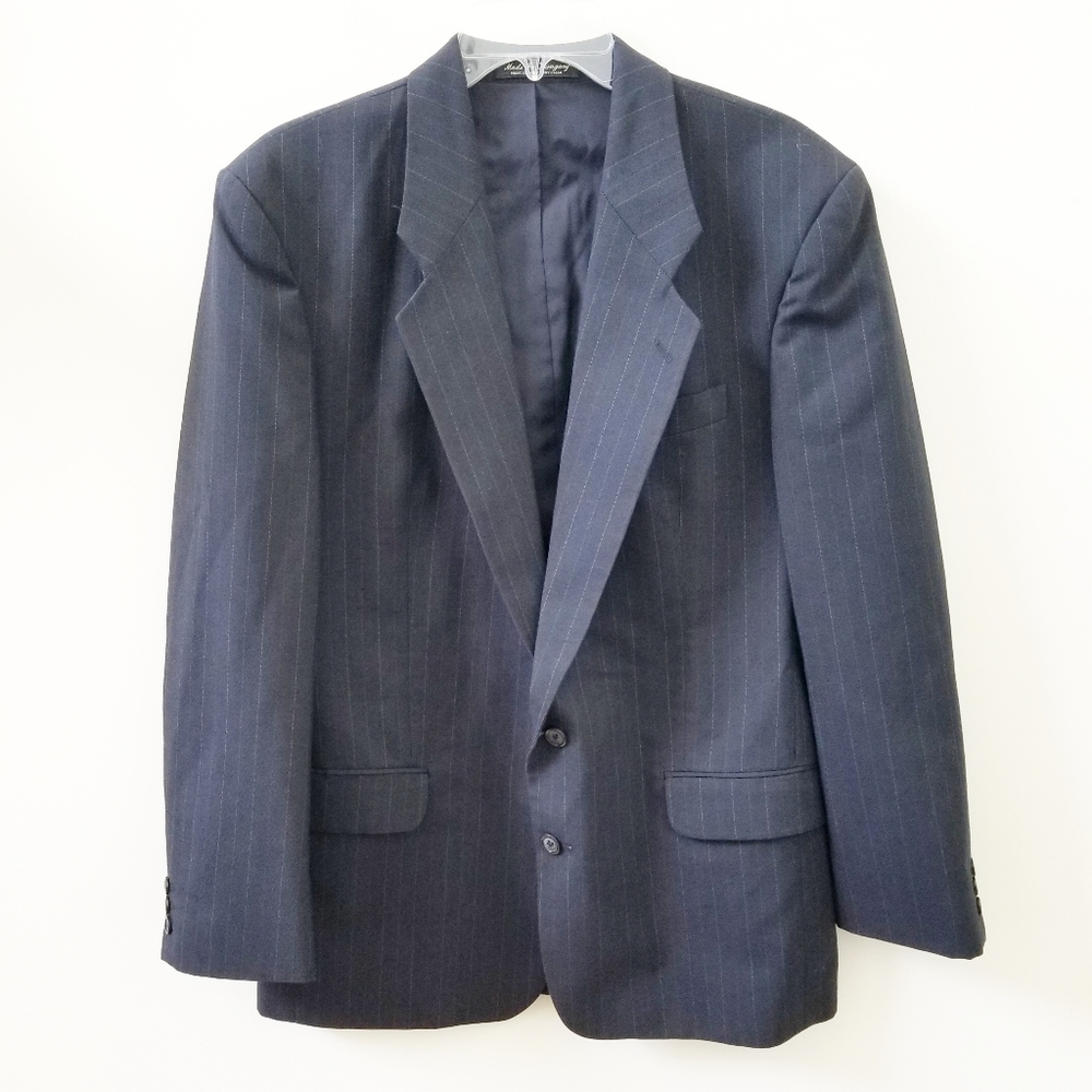 YORKSHIRE & HILL Blue Pinstripe Blazer Size 40R